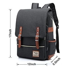 [Feskin] Vintage Dark Gray Backpack